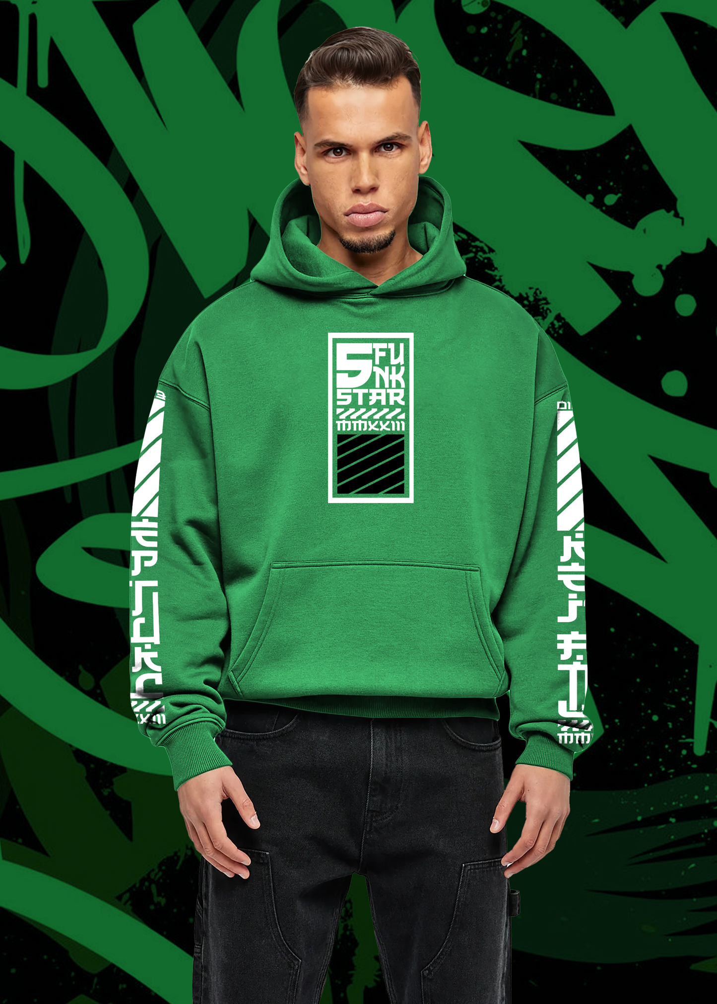 5 Star Funk Hip Hop Tech wear, unisex, graphic apparel, pullover, streetwear hoodie t-shirt