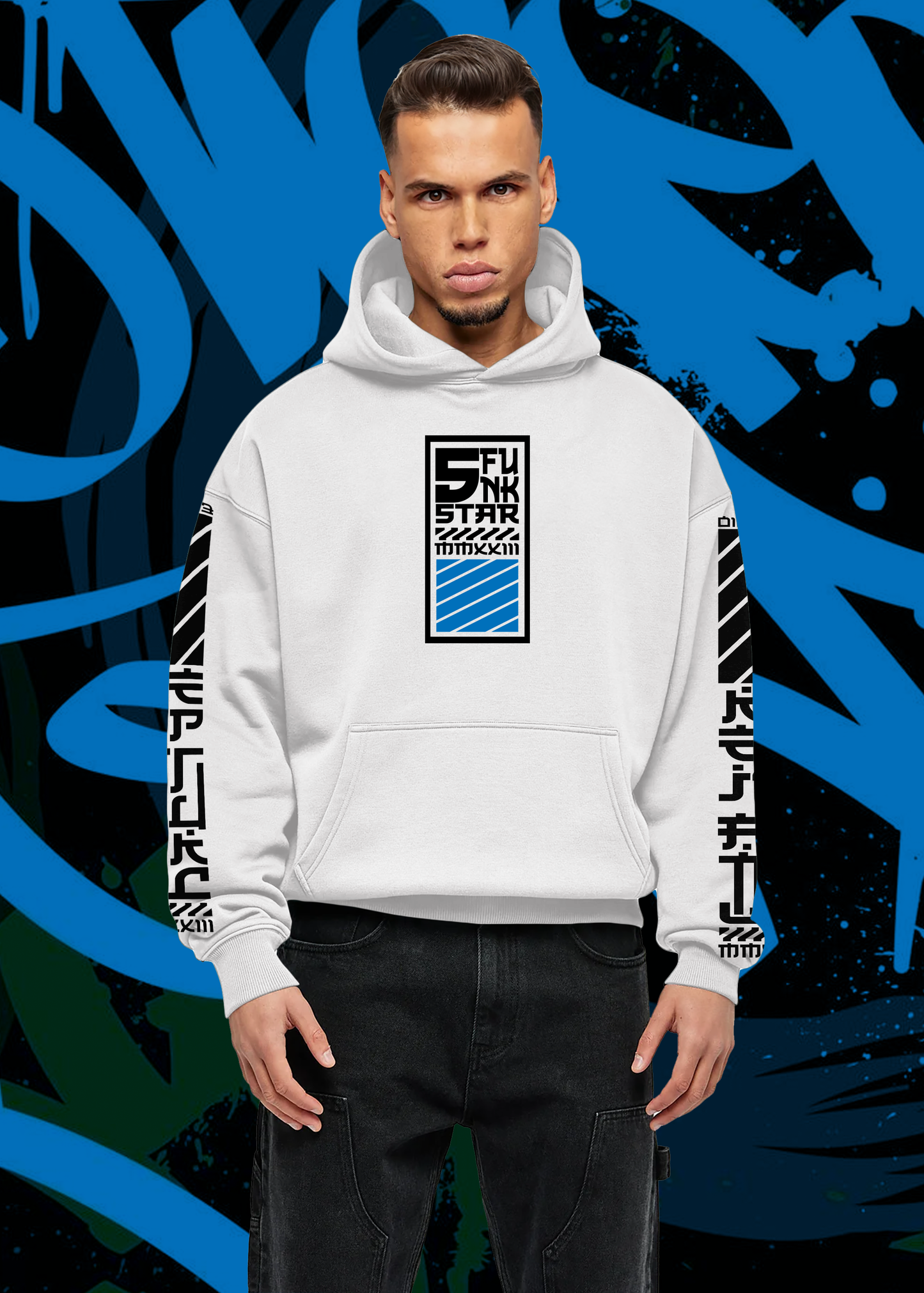 5 Star Funk Hip Hop Tech wear, unisex, graphic apparel, pullover, streetwear hoodie t-shirt