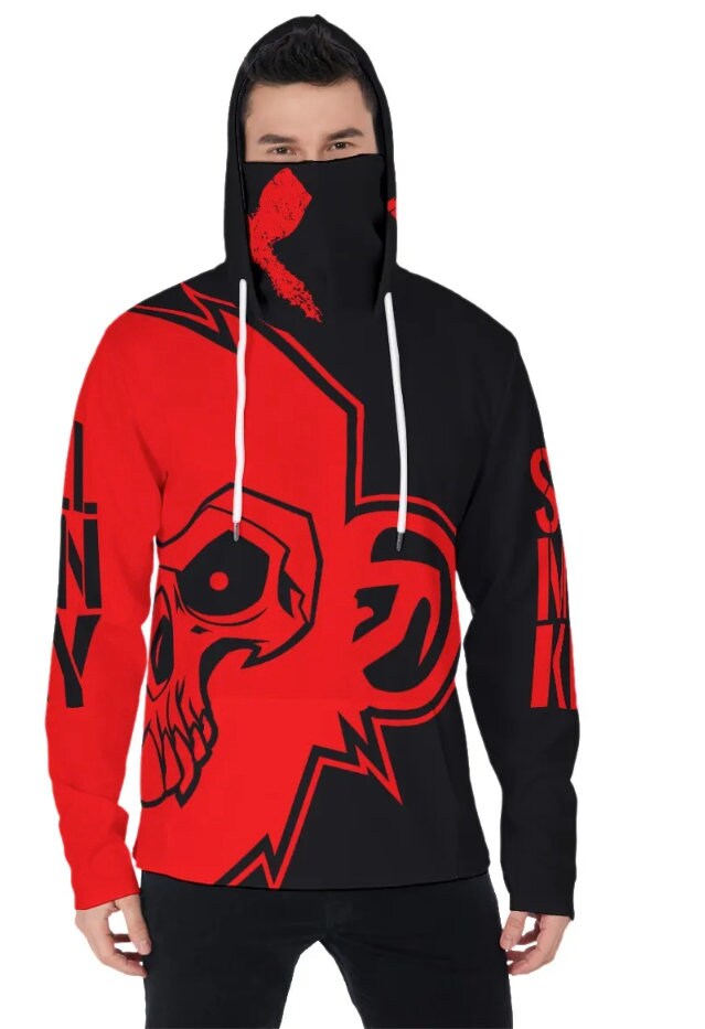 5 Star Funk Phase "Skull Monkey" Hoodie With Mask, unisex, graffiti, streetwear, urban, gift, graphic apparel, pullover