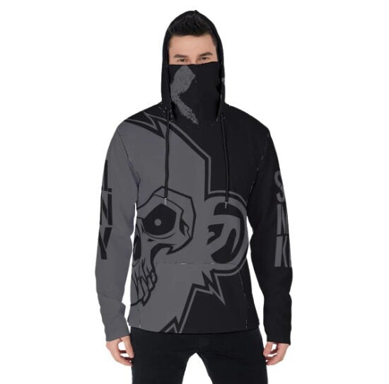 5 Star Funk Phase "Skull Monkey" Hoodie With Mask, unisex, graffiti, streetwear, urban, gift, graphic apparel, pullover
