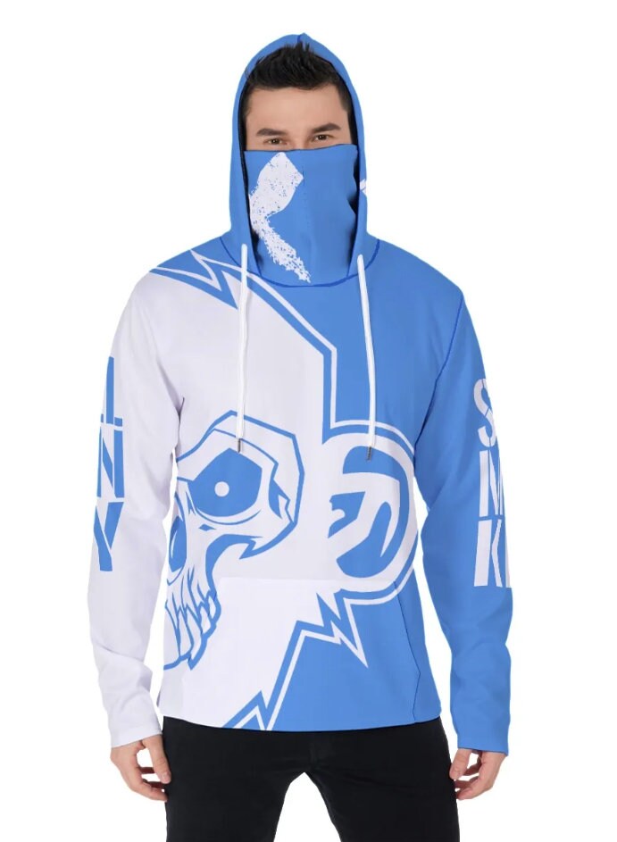 5 Star Funk Phase "Skull Monkey" Hoodie With Mask, unisex, graffiti, streetwear, urban, gift, graphic apparel, pullover