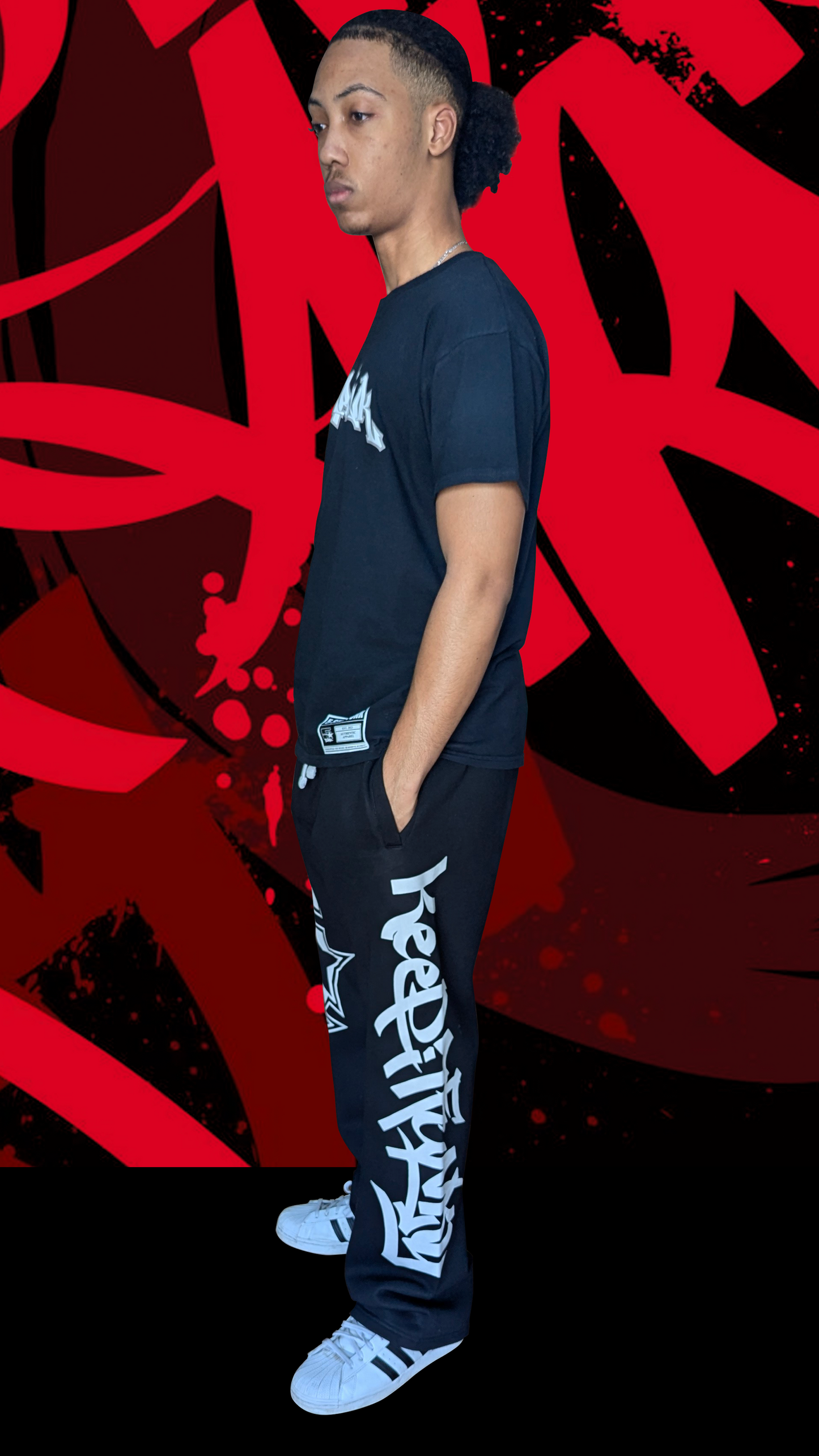 5 Star Funk wide legged, activewear, drawstring, baggy, graphic apparel, streetwear sweatpants