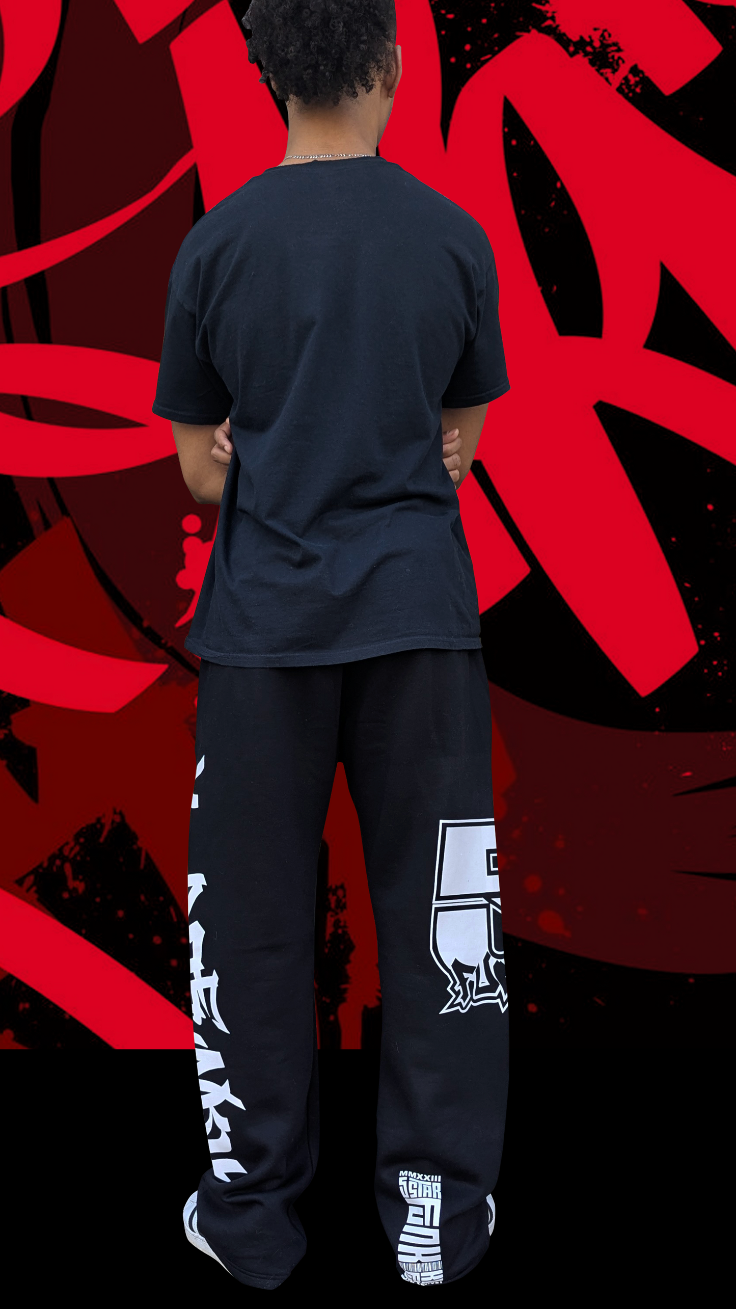 5 Star Funk wide legged, activewear, drawstring, baggy, graphic apparel, streetwear sweatpants