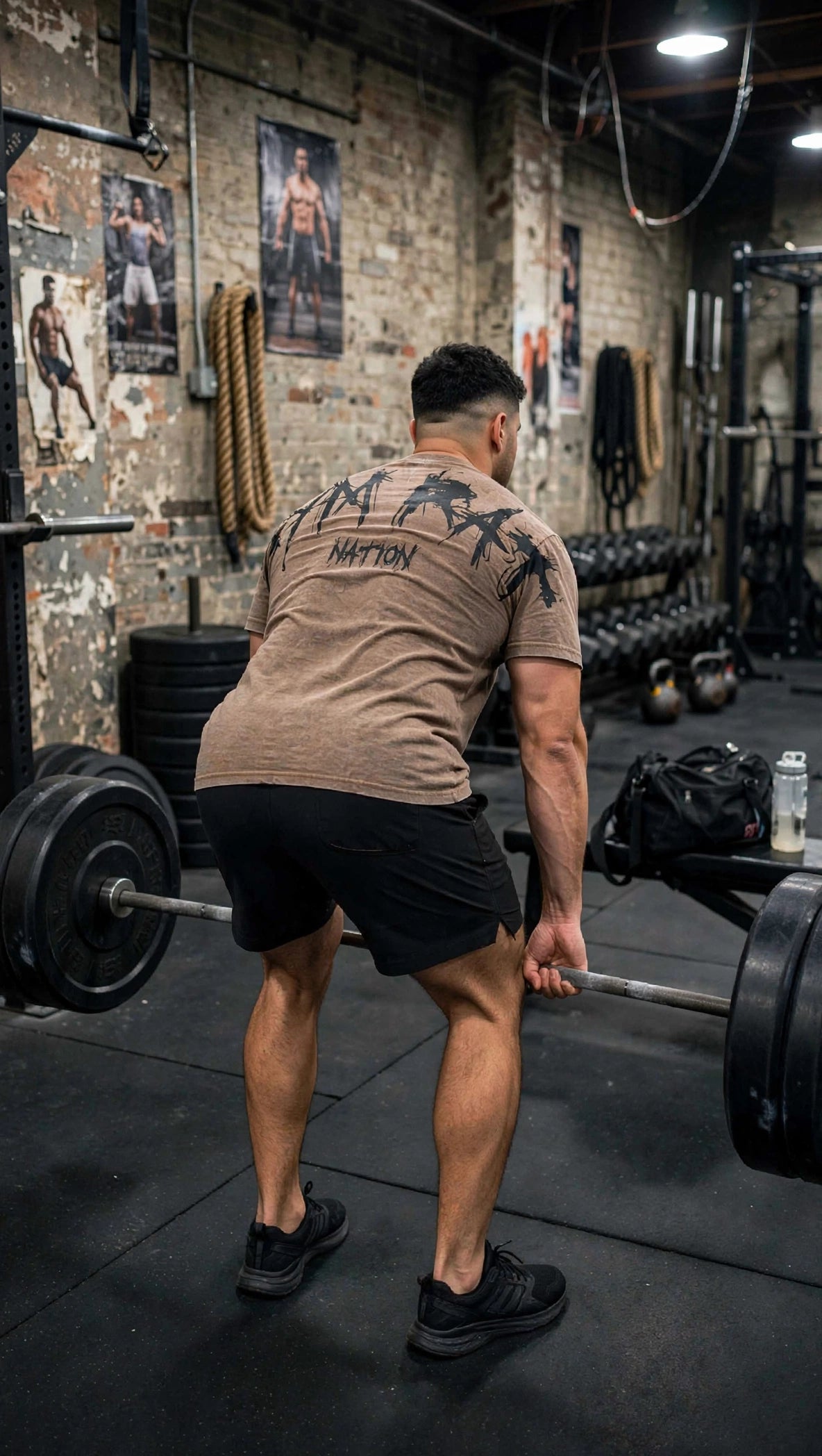 "PEANUT'S GYM" Oversized Acid Washed Gym Shirt