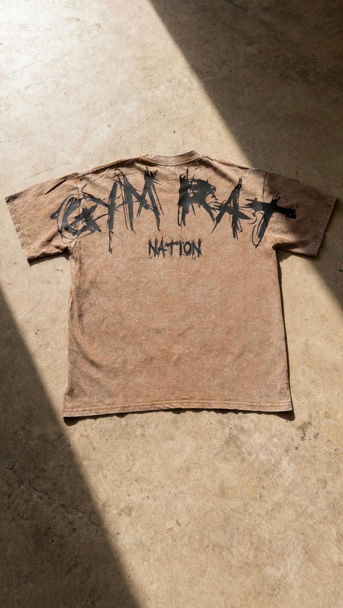 "PEANUT'S GYM" Oversized Acid Washed Gym Shirt