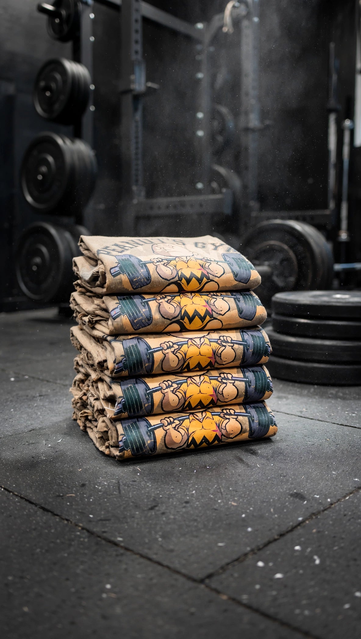 "PEANUT'S GYM" Oversized Acid Washed Gym Shirt