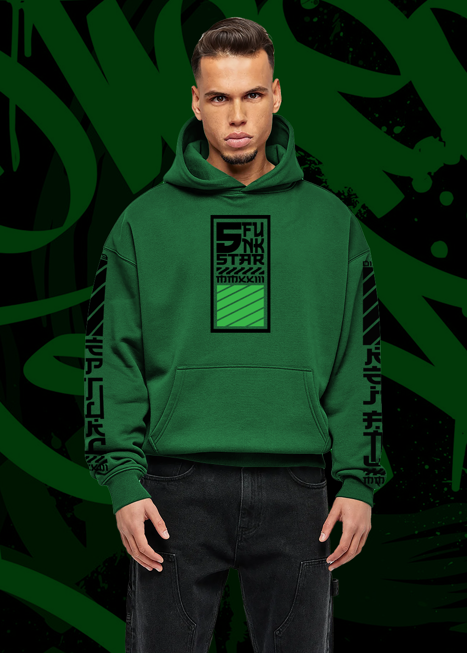 5 Star Funk "FEUDAL DOOM" Hip Hop Tech wear, unisex, graphic apparel, streetwear, Hoodie