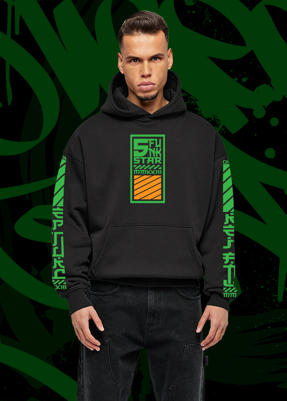 5 Star Funk "FEUDAL DOOM" Hip Hop Tech wear, unisex, graphic apparel, streetwear, Hoodie