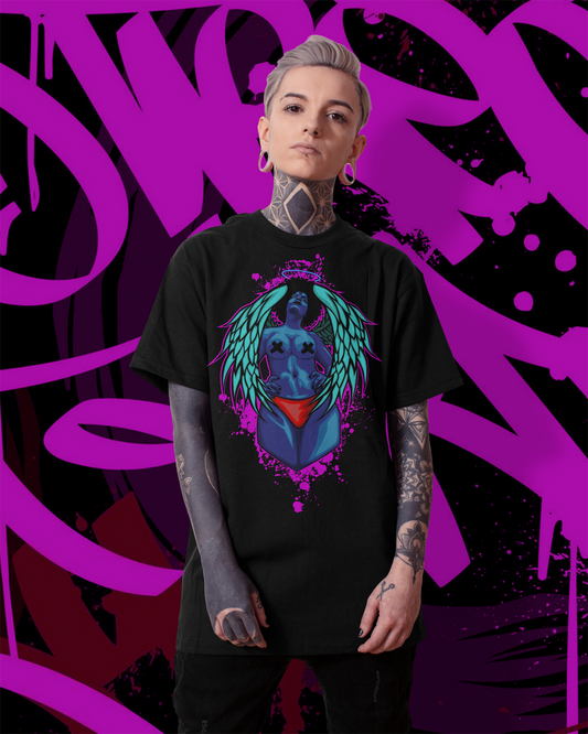5 Star Funk Angelic Muse Women's Graphic Tee, crew neck, streetwear, urban, gift for women,
