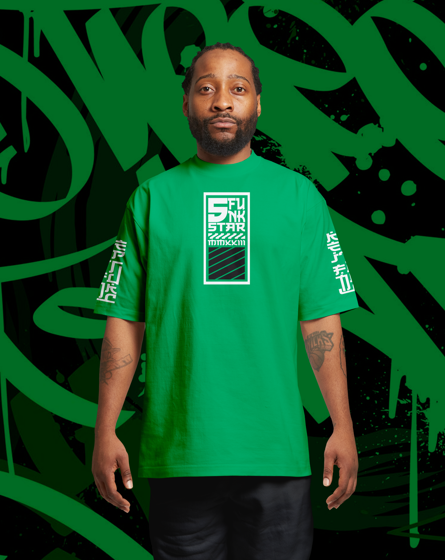 5 Star Funk Hip Hop Tech wear, unisex, graphic apparel, streetwear, crew neck, Short sleeve, t-shirt