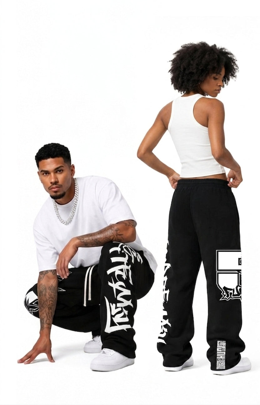 Men's Wide Leg Streetwear Sweatpants – Baggy Drawstring Activewear | 5 Star Funk