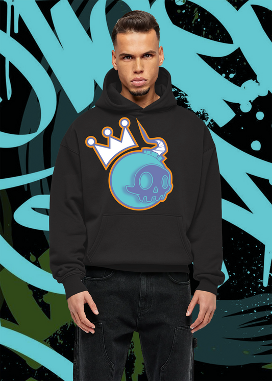 5 Star Funk "Skull Bomber": Unisex Graphic Hoodie streetwear pullover graffiti urban fashion art long sleeve men's hoodie graffiti art urban wear graphic